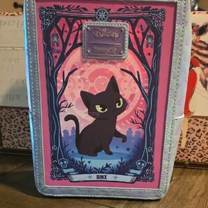 Disney Loungefly Black Cat Wallet with Pink Accents